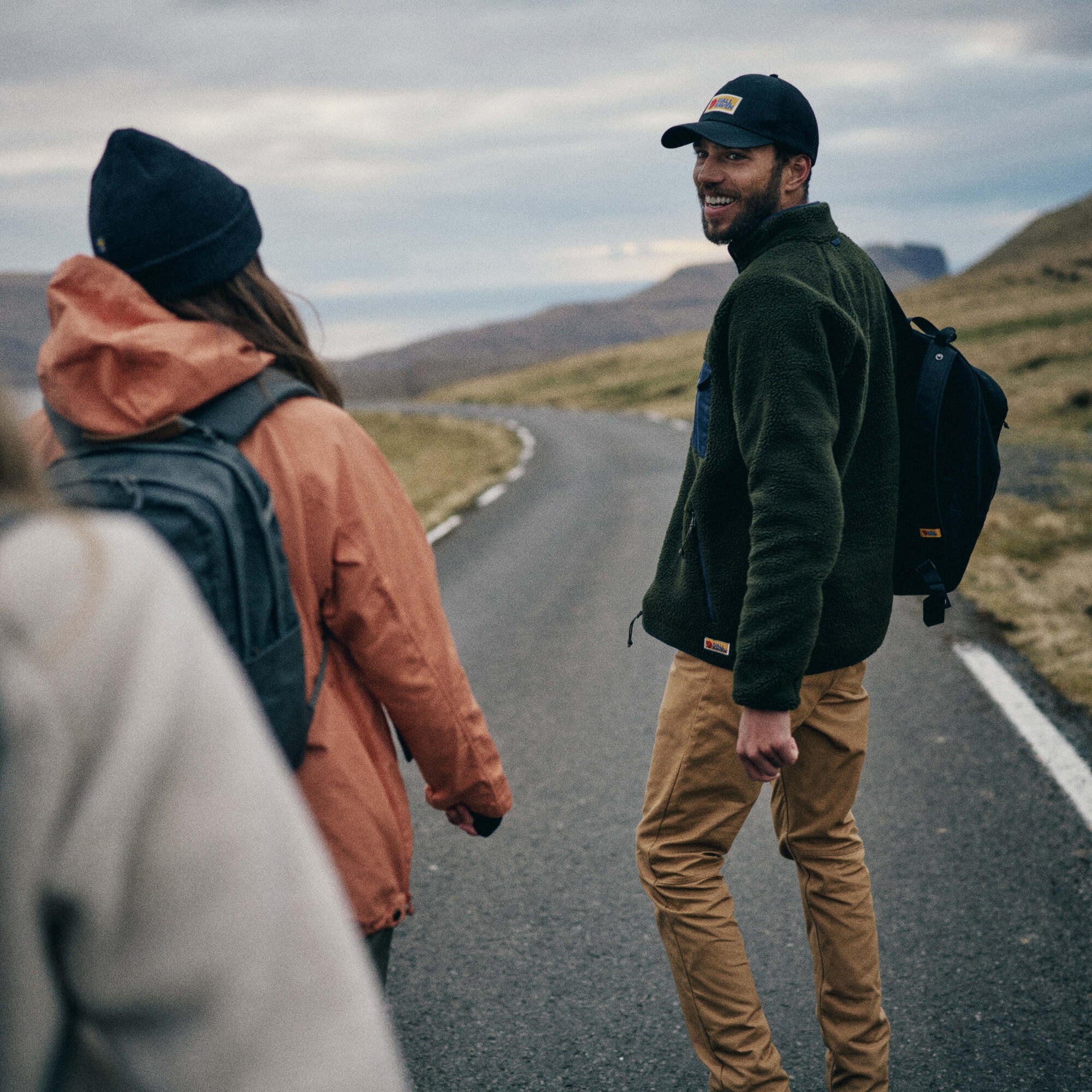 Fjällräven Vardag Pile Fleece M Navy-Autumn Leaf