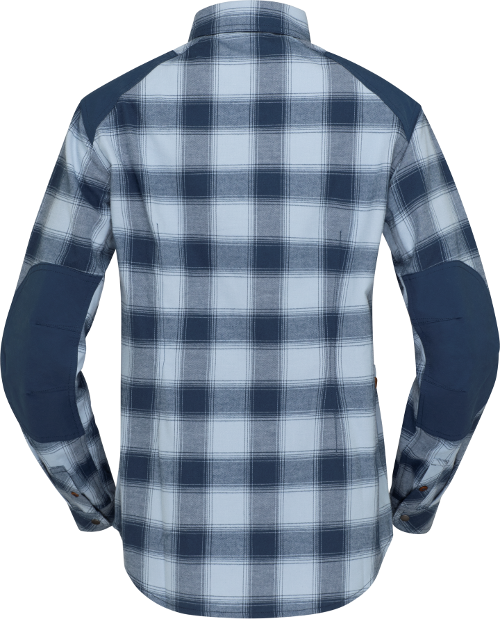 Norrøna svalbard flannel Shirt (W) Blue Fog/Indigo Night Utgått