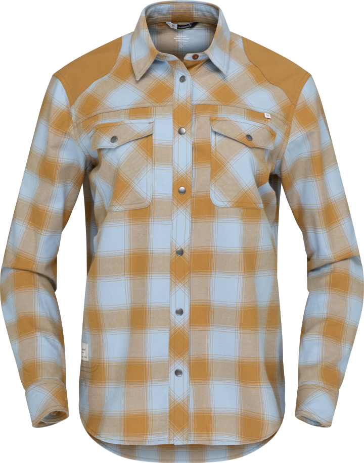 Norrøna svalbard flannel Shirt (W) Blue Fog/Camelflage Utgått