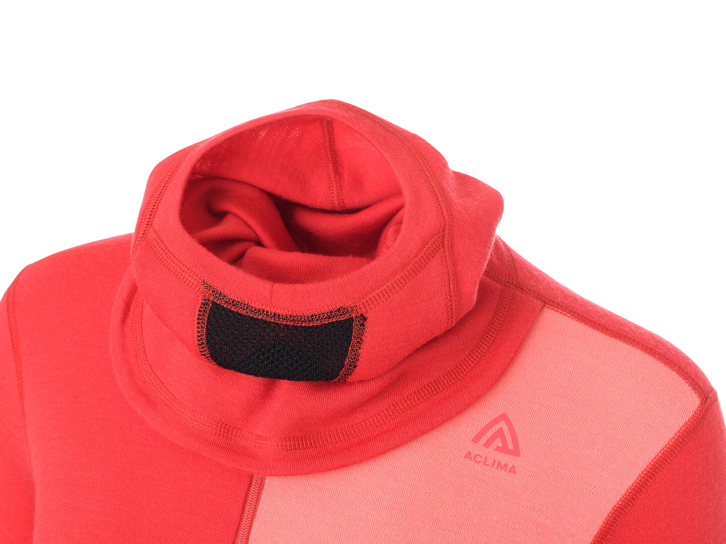 Aclima WarmWool Hood Sweater w/zip W Jester Red/Spiced Coral/Spiced Apple