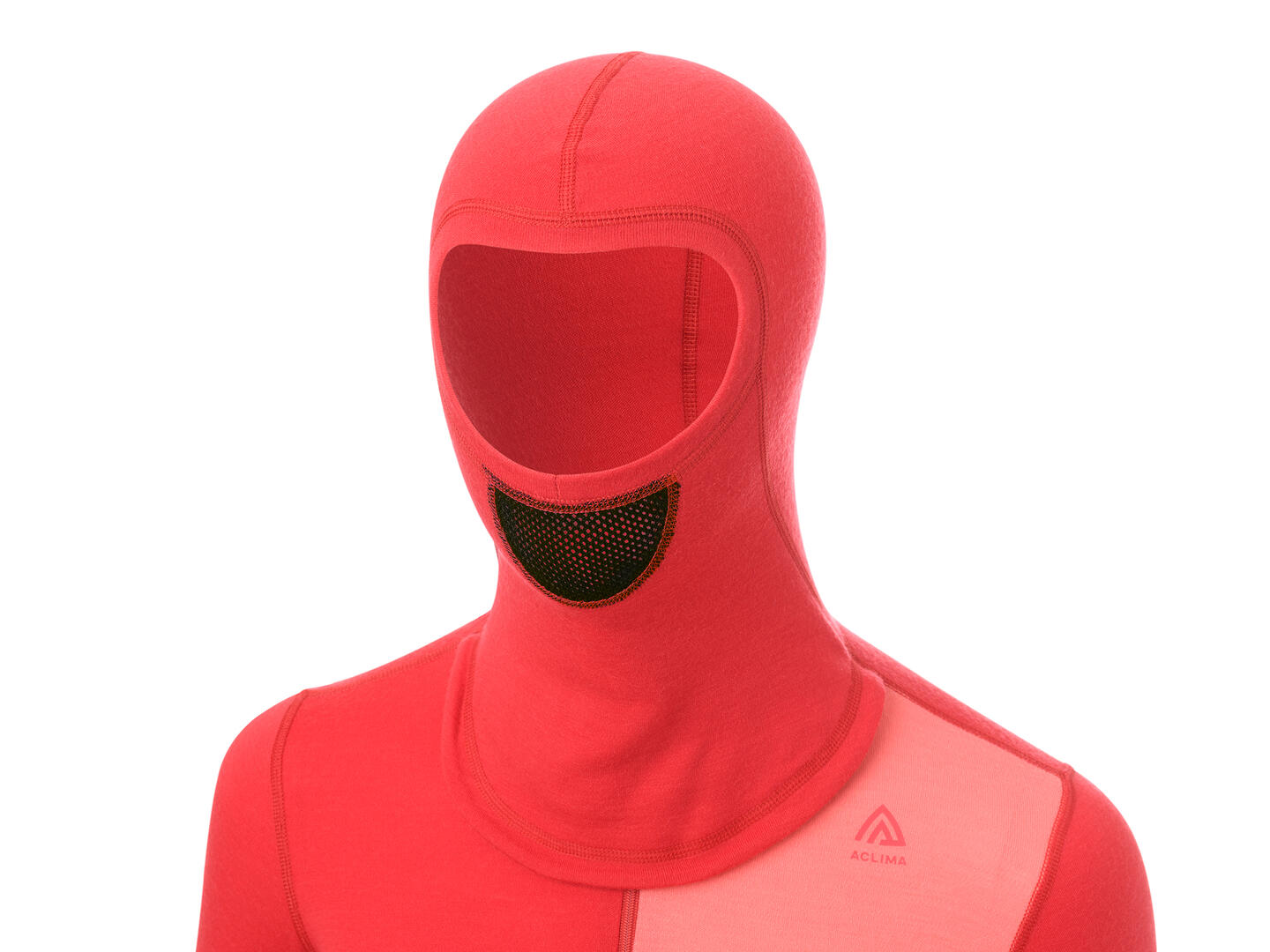 Aclima WarmWool Hood Sweater w/zip W Jester Red/Spiced Coral/Spiced Apple