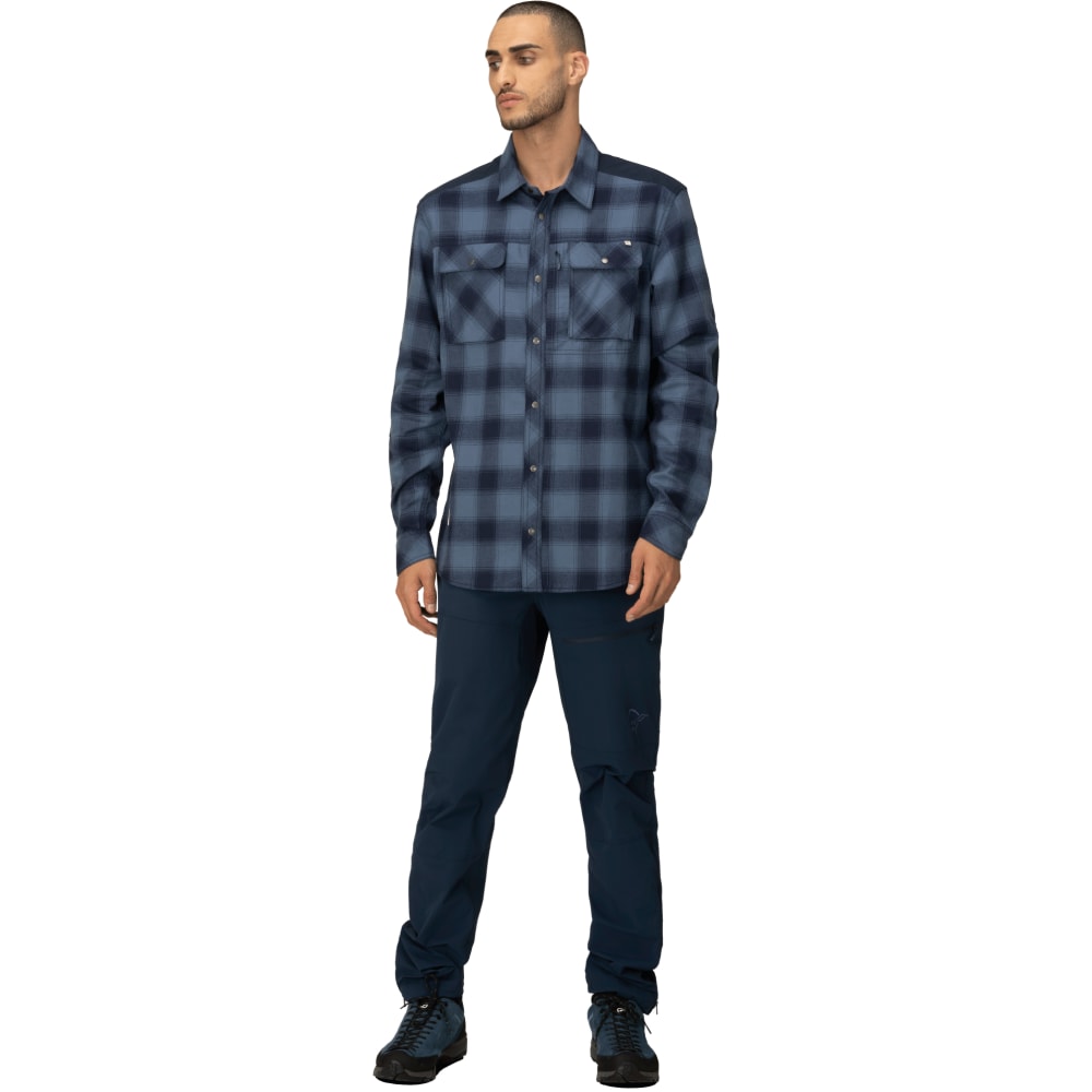 Norrøna femund flannel Shirt (M) Navy Blazer