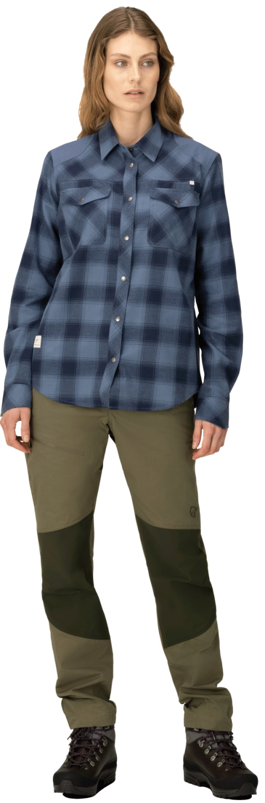 Norrøna femund flannel Shirt (W) Navy Blazer