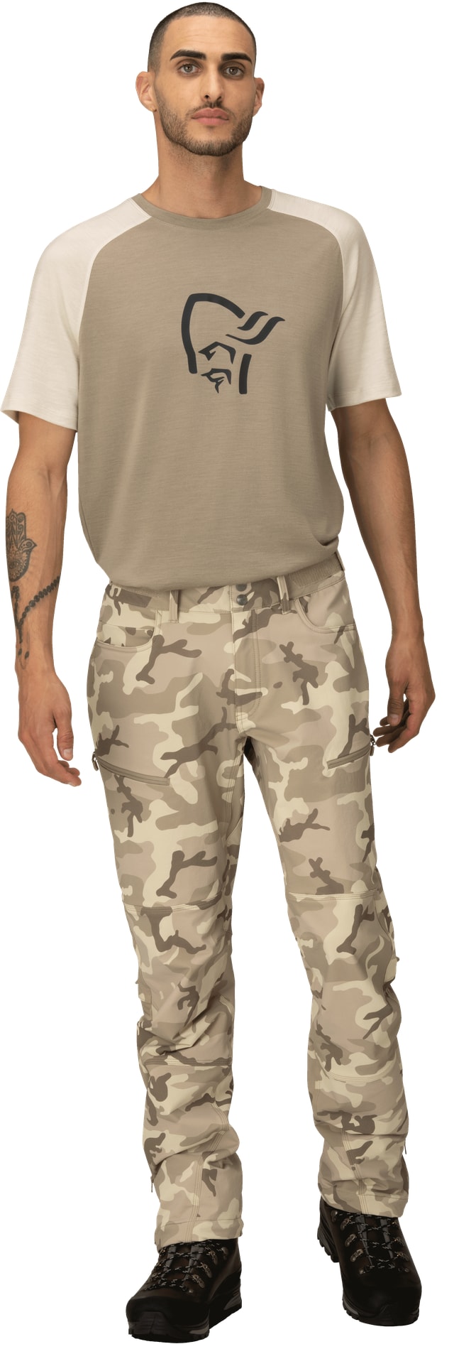 Norrøna Femund Flex1 Pants (M) Camo Beige