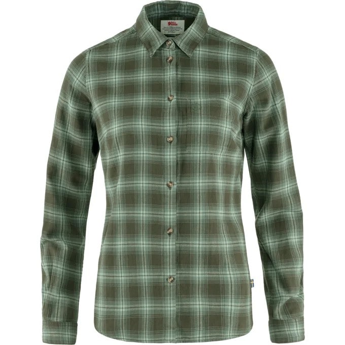 Fjällräven Övik Flannel Shirt W Deep Forest - Patina Green