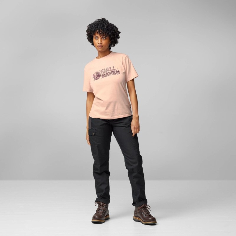 Fjällräven Lush Logo T-shirt W Chalk Rose