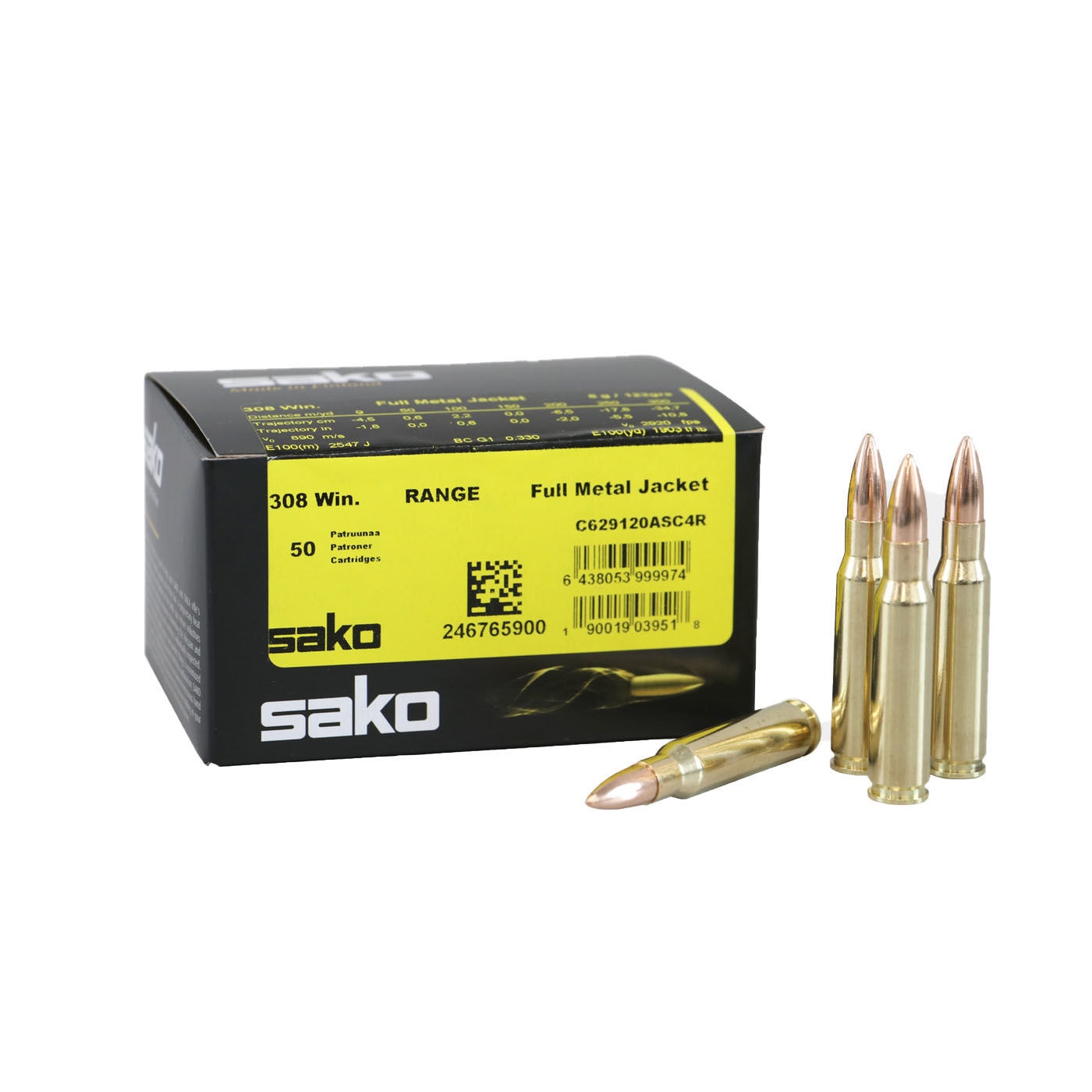 Sako 308 Win Range Speedhead 123 FMJ (50 pk)