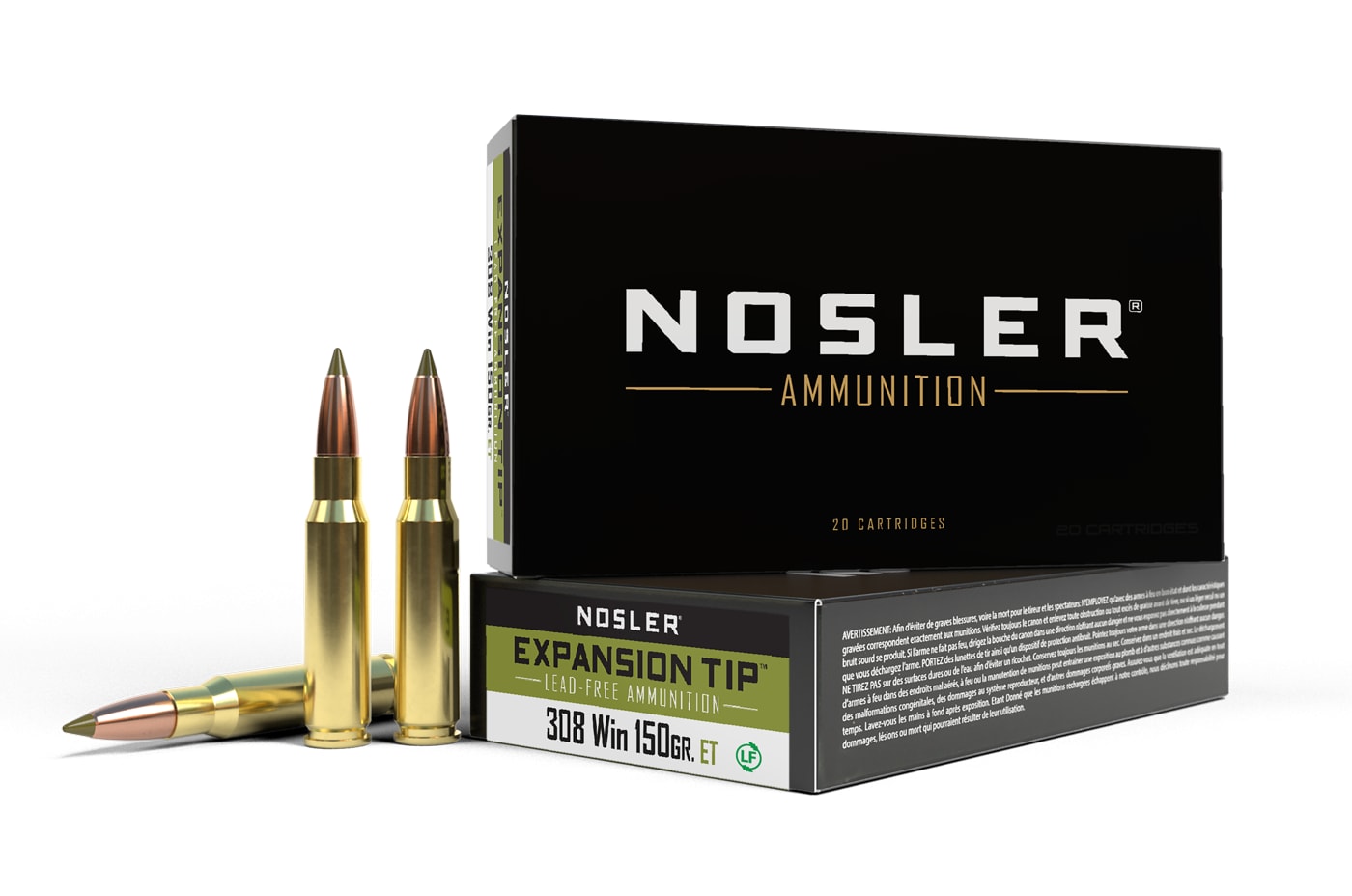 Nosler Expansion Tip Blyfri 308 Win 150gr SP Ammunisjon