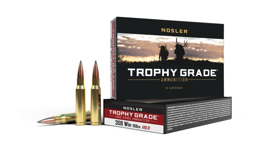 Nosler Trophy Grade AccuBond (Long Range) Ammunition 308 Win 168gr ABLR SP Ammunisjon