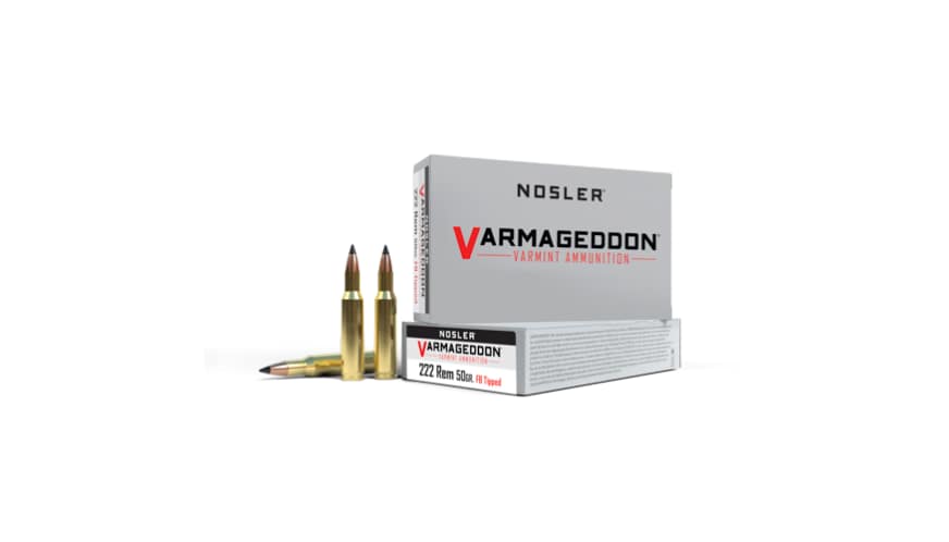 Nosler Varmageddon Ammunition 222 Rem 50gr VG FBT Ammunisjon