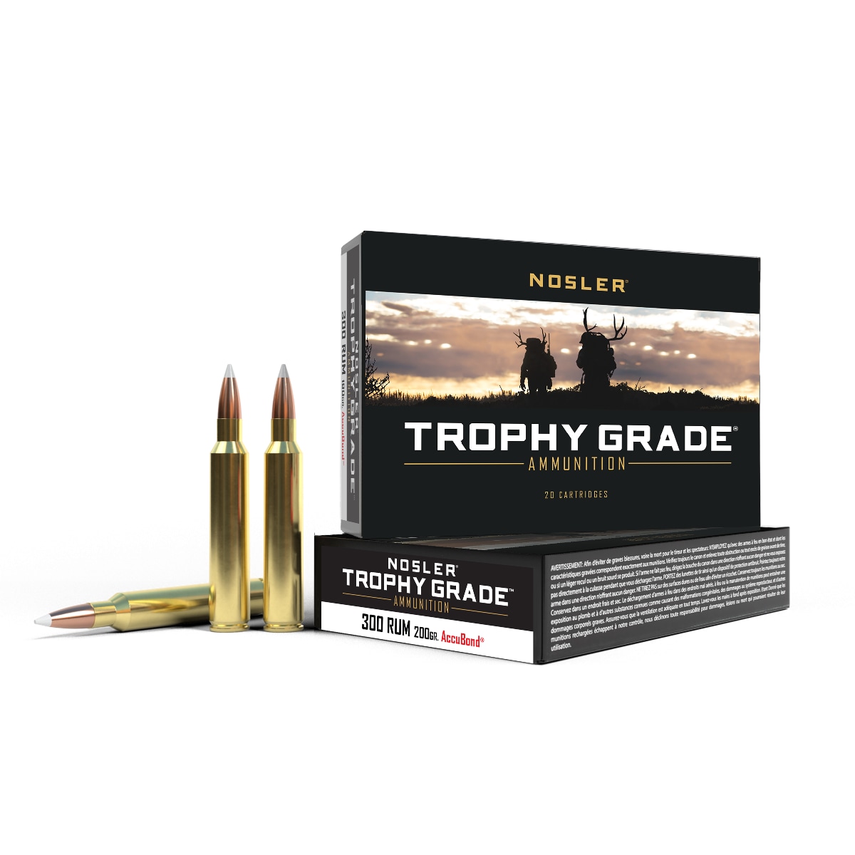 Nosler Trophy Grade AccuBond Ammunition 300 RUM 200gr AB SP Ammunisjon