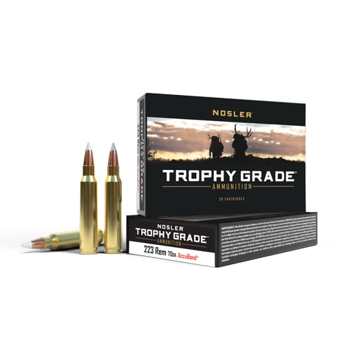 Nosler Trophy Grade AccuBond Ammunition 223 Rem 70gr AB Ammunisjon