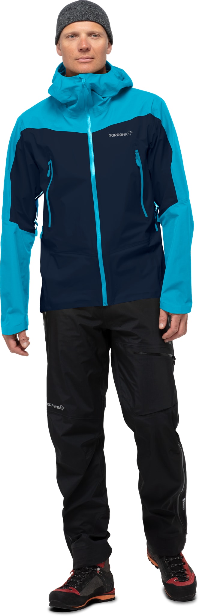 Norrøna falketind Gore-Tex Jacket (M) Hawaiian Surf/Indigo Night Utgått