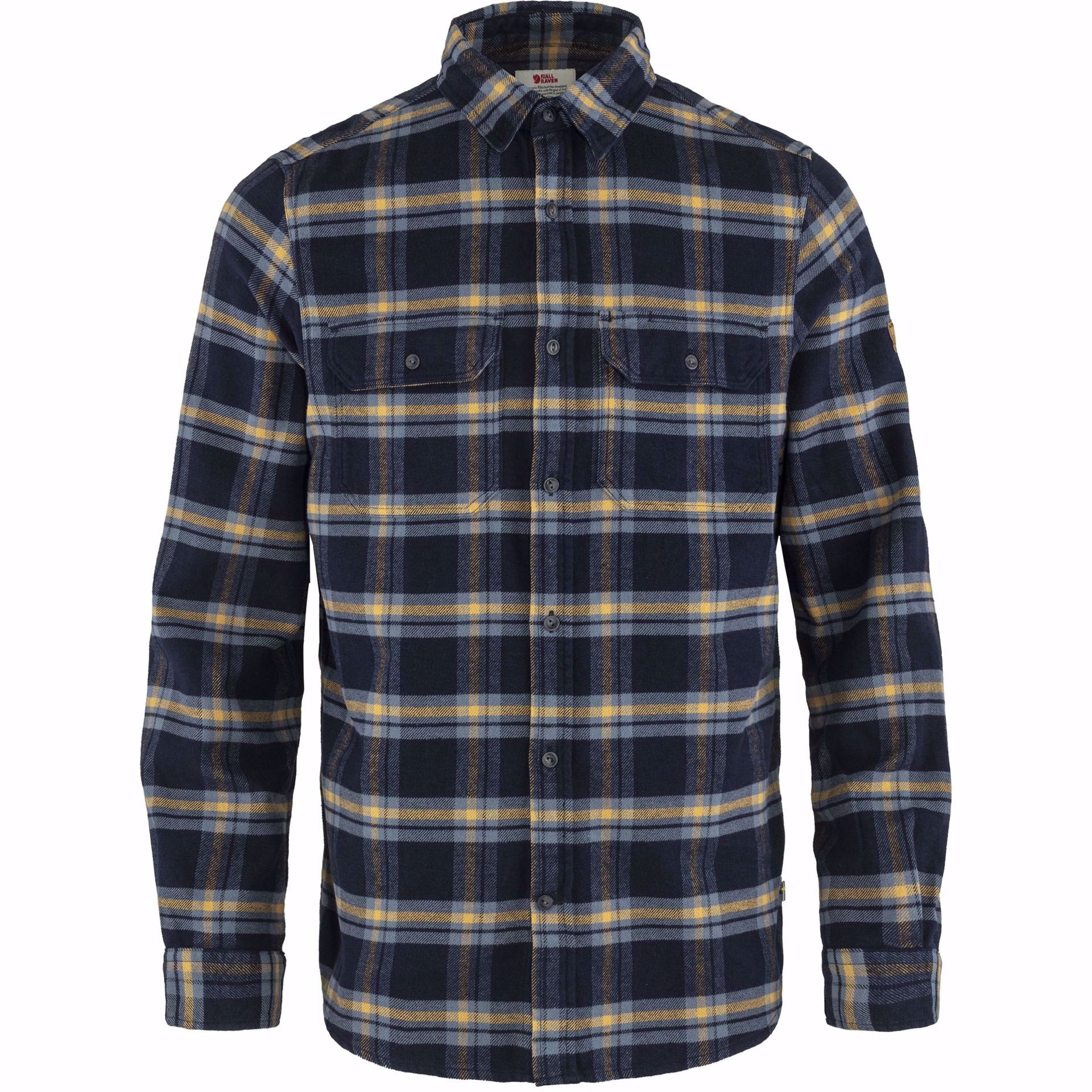 Fjällräven Övik Heavy Flannel Shirt M Dark Navy-Buckwheat Brown