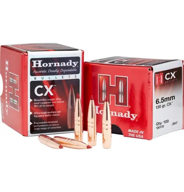 Hornady CX Bullets 6.5mm .264 130 gr. CX™ (1-8" twist)