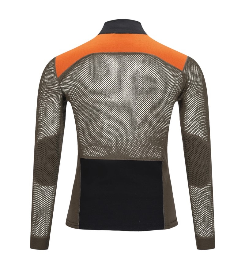 Aclima Woolnet Hybrid Mockneck M Jet Black/Tarmac/Gold Frame