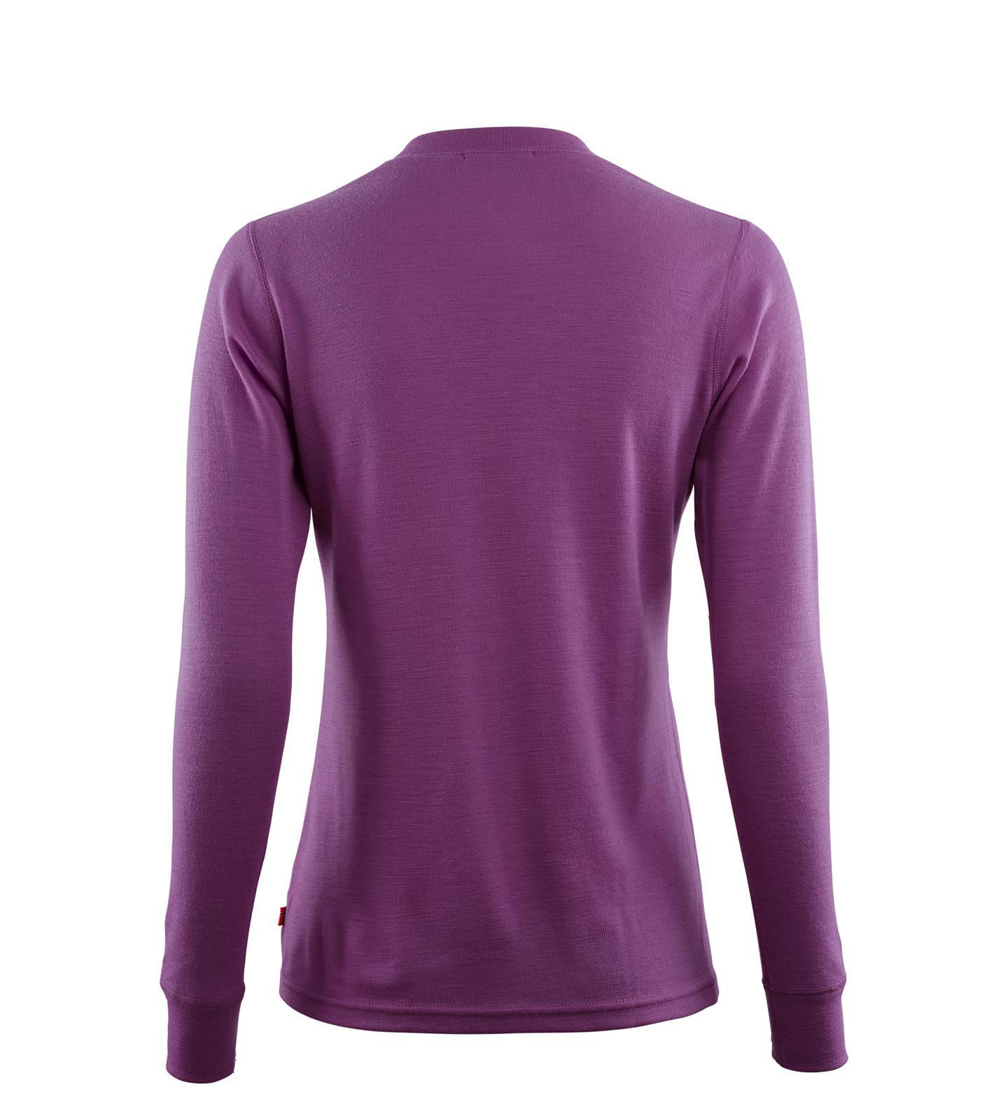 Aclima WarmWool Granddad shirt, Woman Sunset Purple