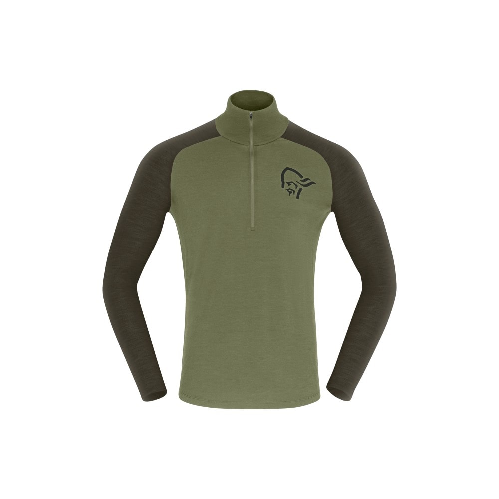 Norrøna Femund Pureull Zip Neck (M) Loden Green