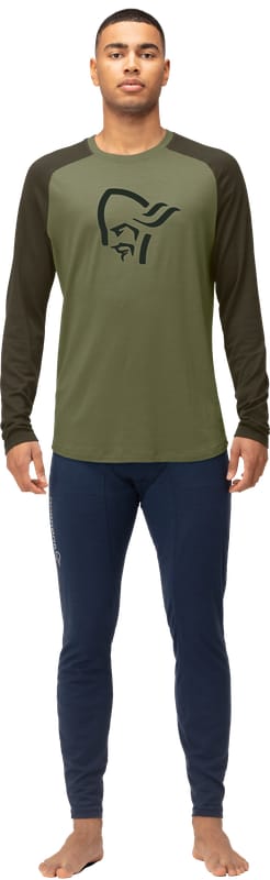 Norrøna Femund pureUll Long sleeve (M) Loden Green