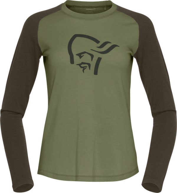 Norrøna Femund pureUll Long sleeve (W) Loden Green