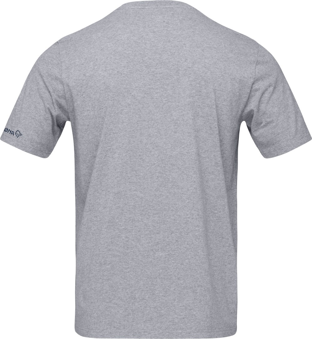 Norrøna /29 cotton Activity Embroidery T-Shirt (M) Grey Melange