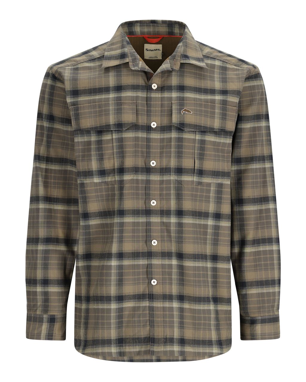 Simms Coldweather Shirt Hickory Asym Ombre Plaid