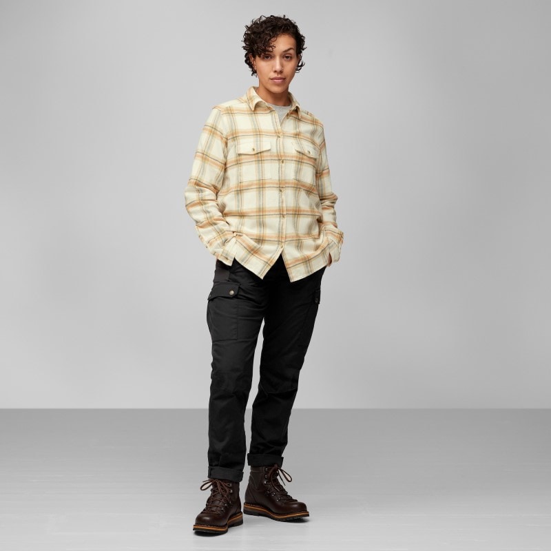 Fjällräven Övik Heavy Flannel Shirt W Fog-Chalk White