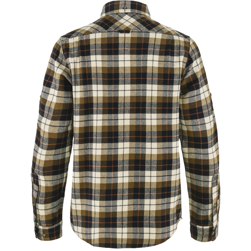 Fjällräven Singi Heavy Flannel Shirt M Chalk White - Dark Navy