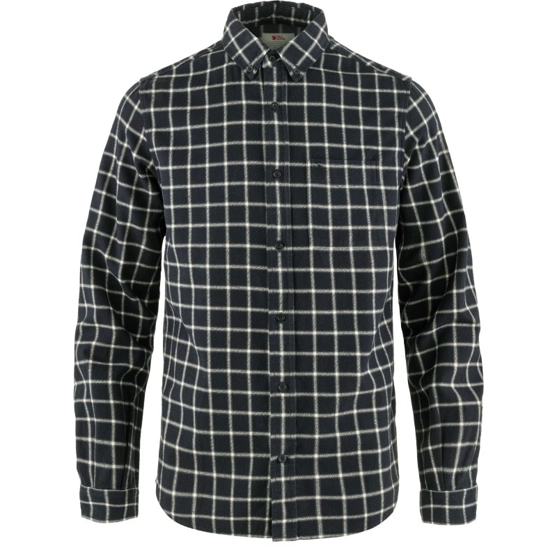 Fjällräven Övik Flannel Shirt M Dark Navy - Chalk White