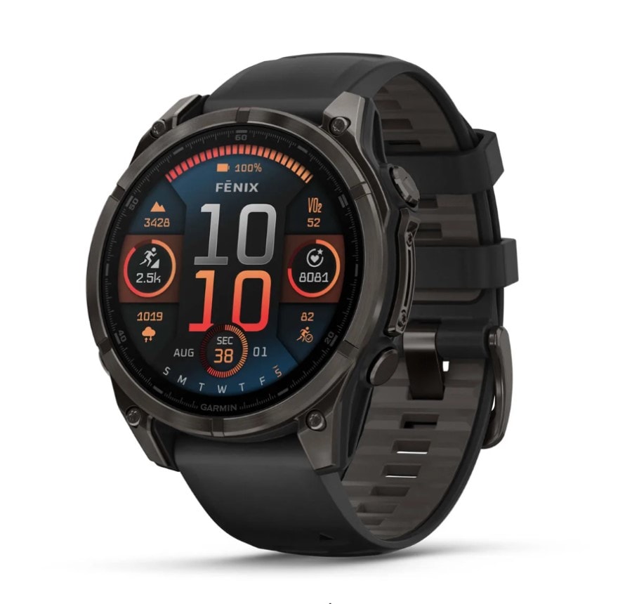 Garmin Fenix 8 47mm Amoled Sapphire Karbongrå