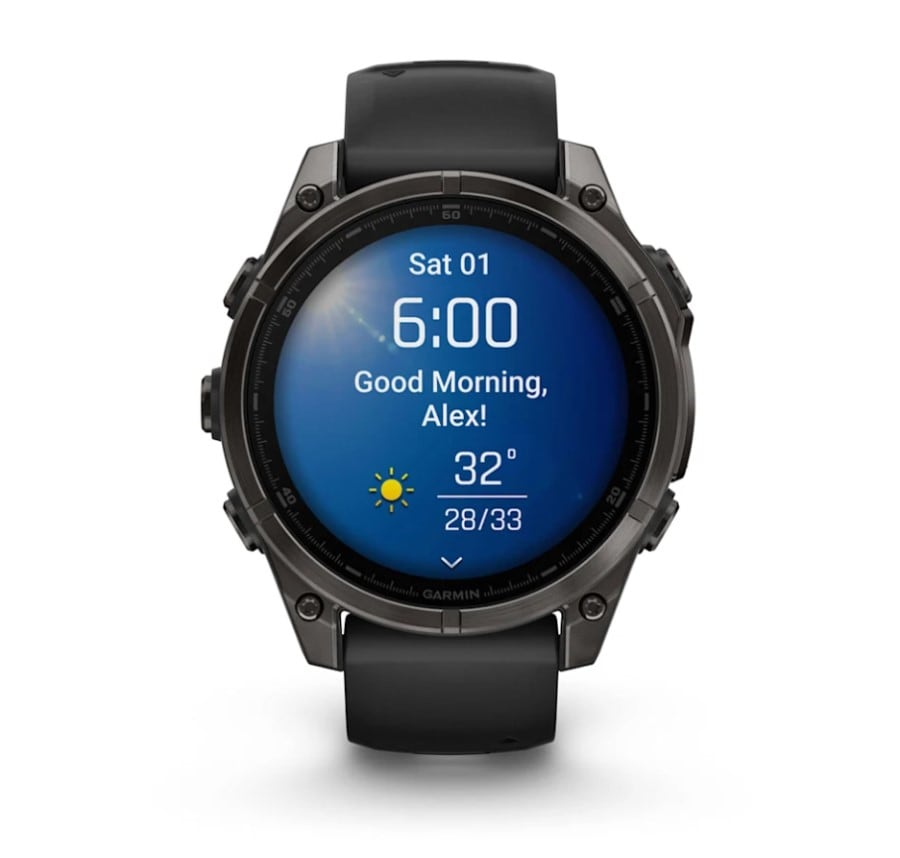 Garmin Fenix 8 47mm Amoled Sapphire Karbongrå