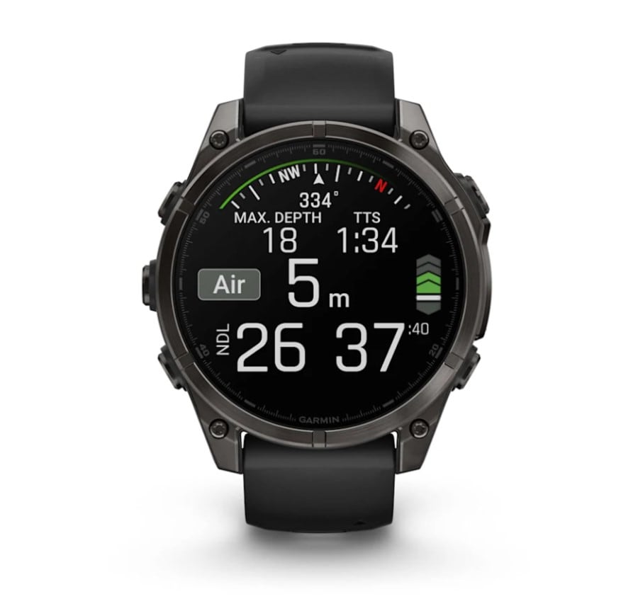 Garmin Fenix 8 47mm Amoled Sapphire Karbongrå