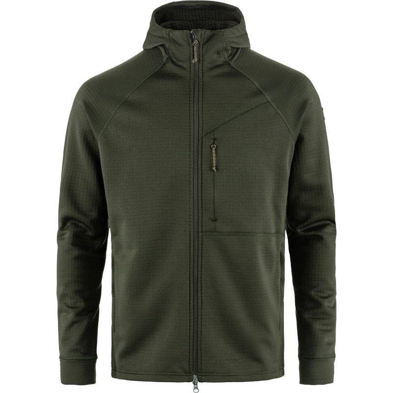 Fjällräven Abisko Grid Fleece Hoodie M Deep Forest