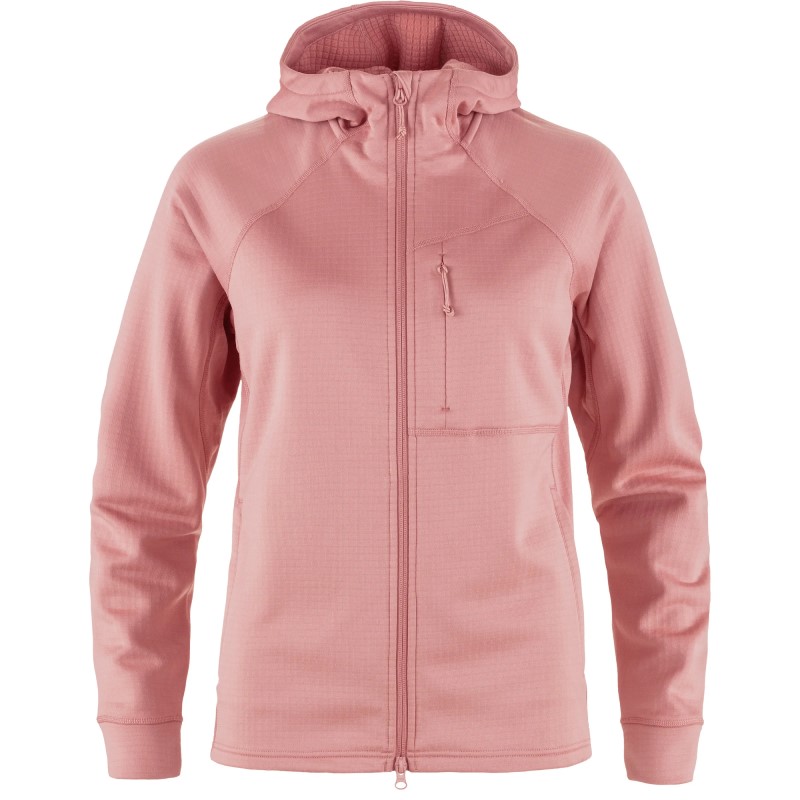 Fjällräven Abisko Grid Fleece Hoodie W Dusty Rose