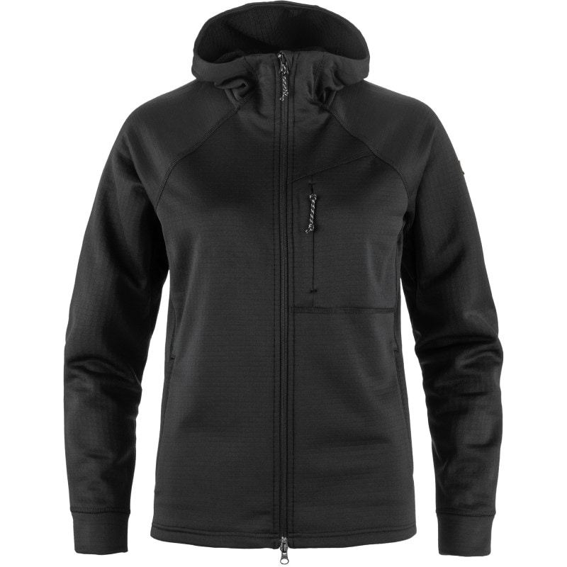 Fjällräven Abisko Grid Fleece Hoodie W Black