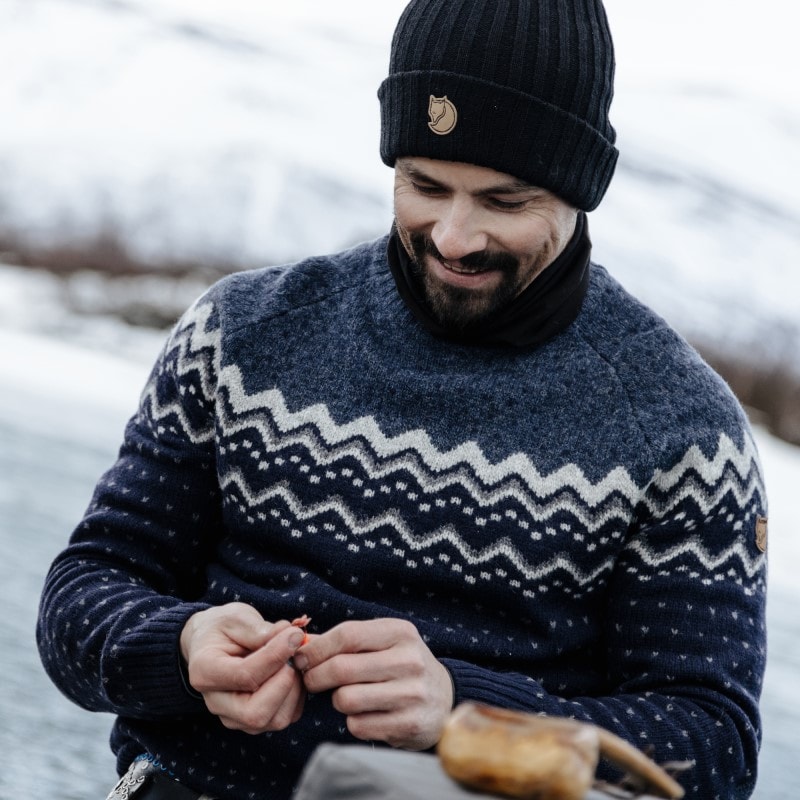 Fjällräven Övik Knit Sweater Laurel Green-Deep Forest