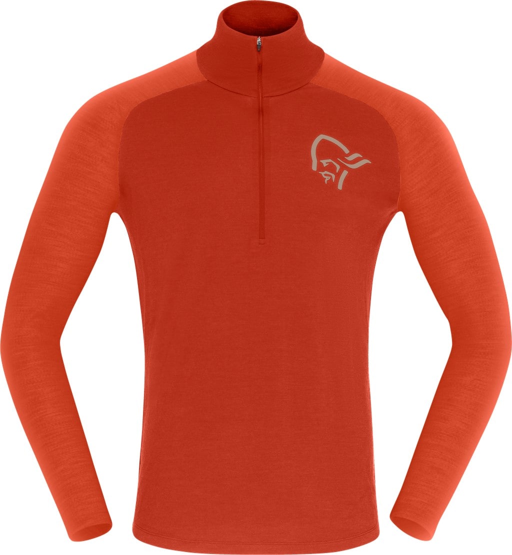 Norrøna Femund Pureull Zip Neck (M) Pumpkin