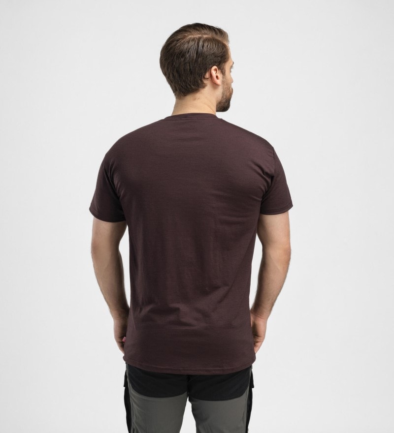 Aclima LightWool 180 classic tee M's Chocolate Plum