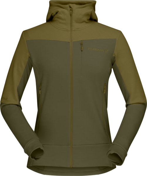 Norrøna falketind warmwool2 stretch Zip Hood W's Olive Drab/Olive Night Utgått