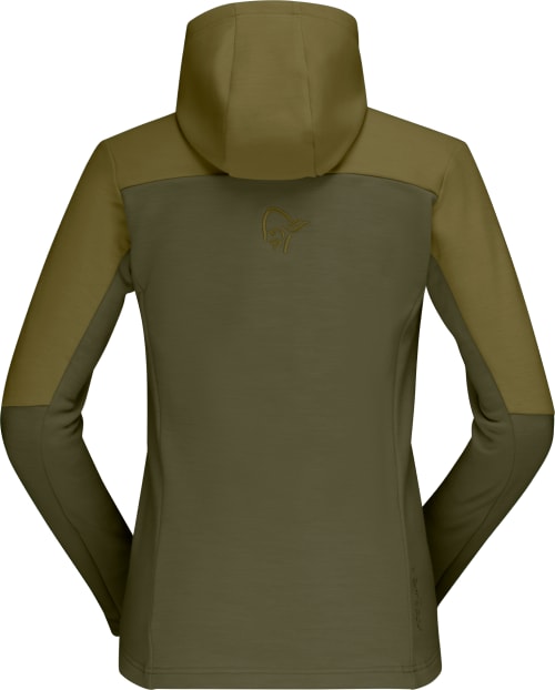 Norrøna falketind warmwool2 stretch Zip Hood W's Olive Drab/Olive Night Utgått