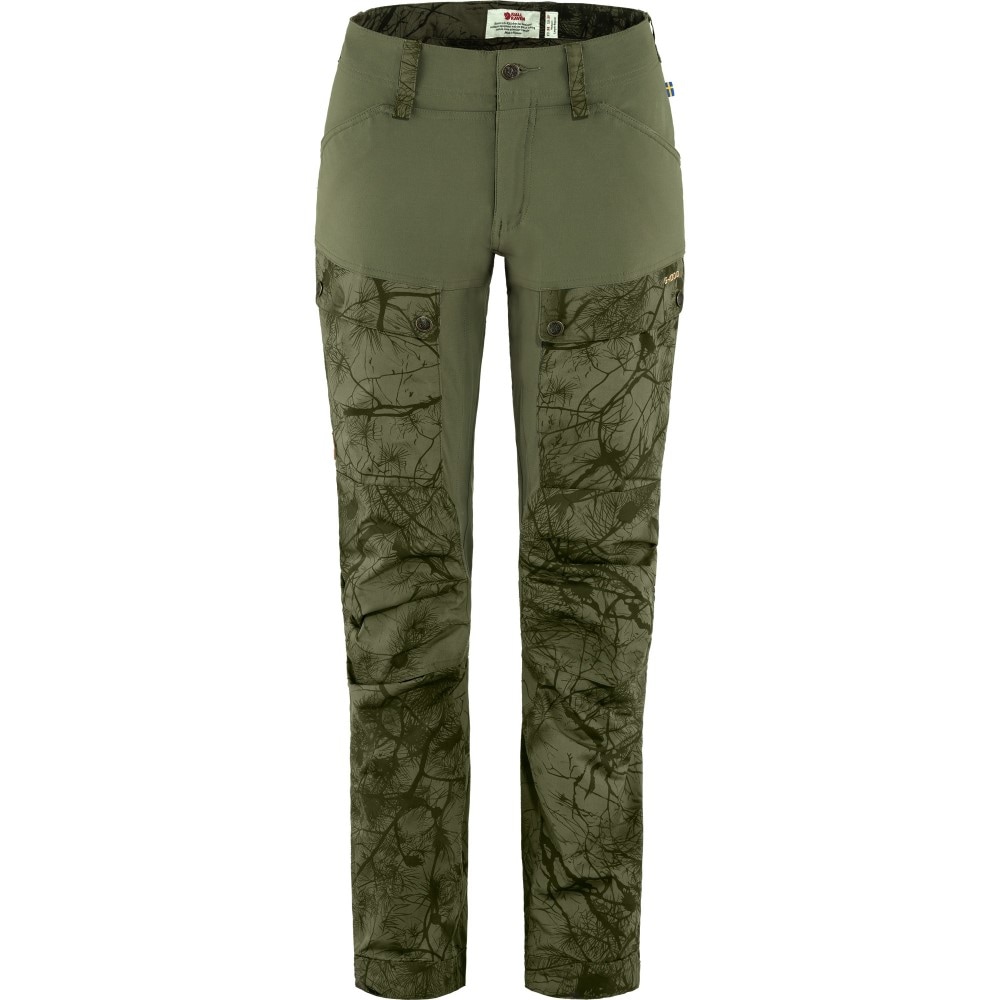 Fjällräven Keb Trousers W Regular Green Camo - Laurel Green