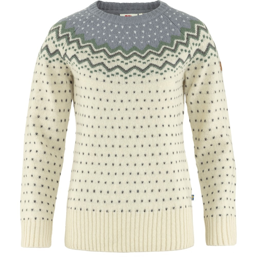 Fjällräven Övik Knit Sweater W Chalk White - Flint Grey